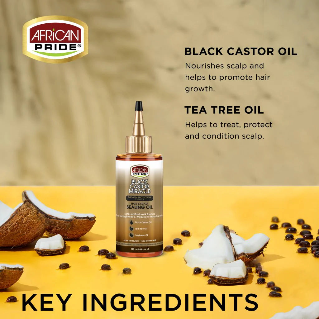 African Pride Black Castor Miracle Hair & Scalp Sealing Oil