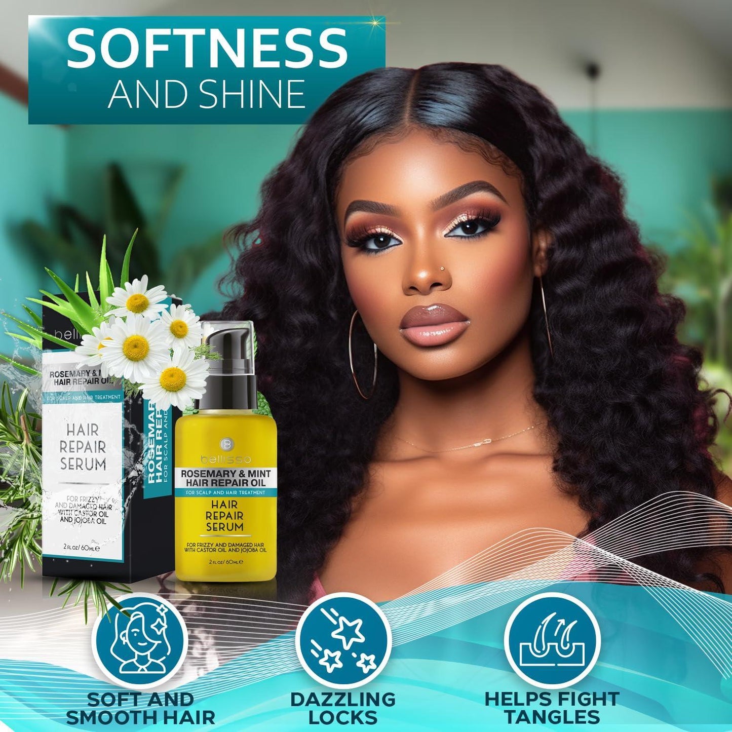 Bellissos Rosemary Mint Oil Hair Serum